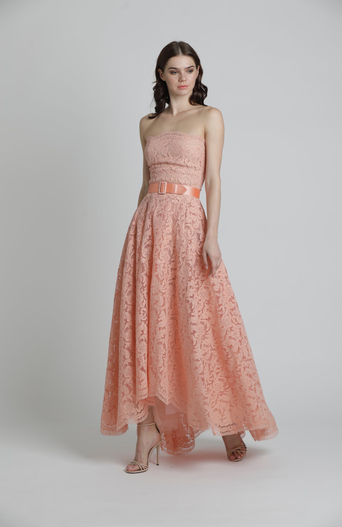 Latin Quarters mididresseswomenwesternwear  Buy Latin Quarters Peach  Lace Cap Sleeve Aline Dress Online  Nykaa Fashion
