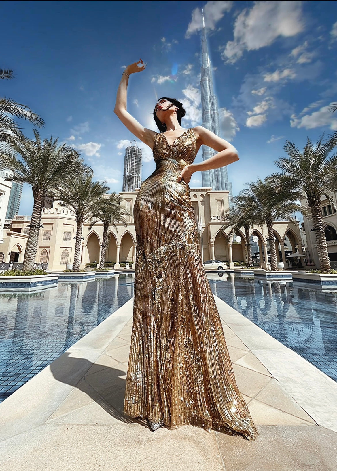 Golden Glamour, our full sequined golden dress Hanayen Couture Golden Glamour, our full sequined golden dress Hanayen Couture